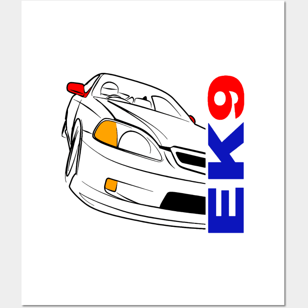 Honda Civic EK9 Wall Art by gaplexio